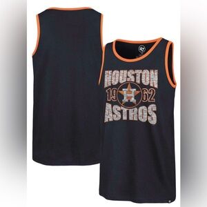 Houston Astros Upload Franklin Tank Top Navy Medium